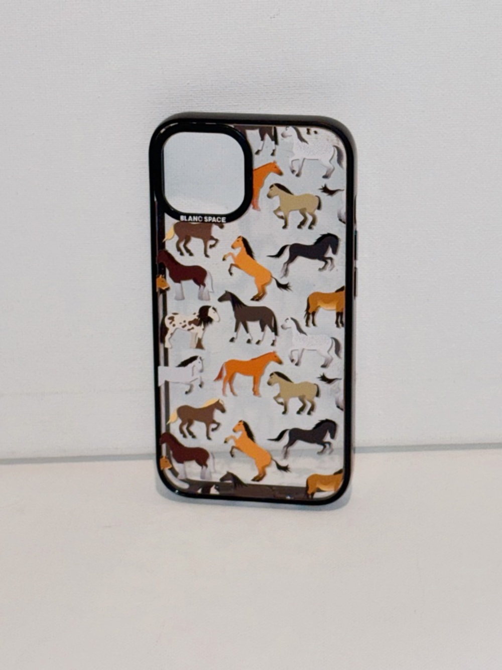 iPhone 14 Horse Print Clear Phone Case